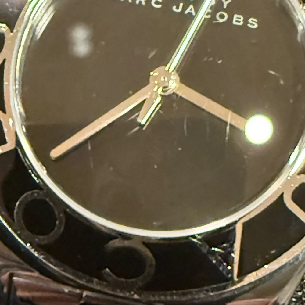 Marc by Marc Jacobs MBM3601 Black Logo Bezel Watch Ceramic Style NWOT